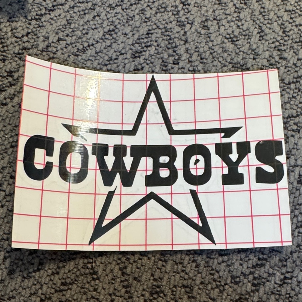 Cowboys Black Decal